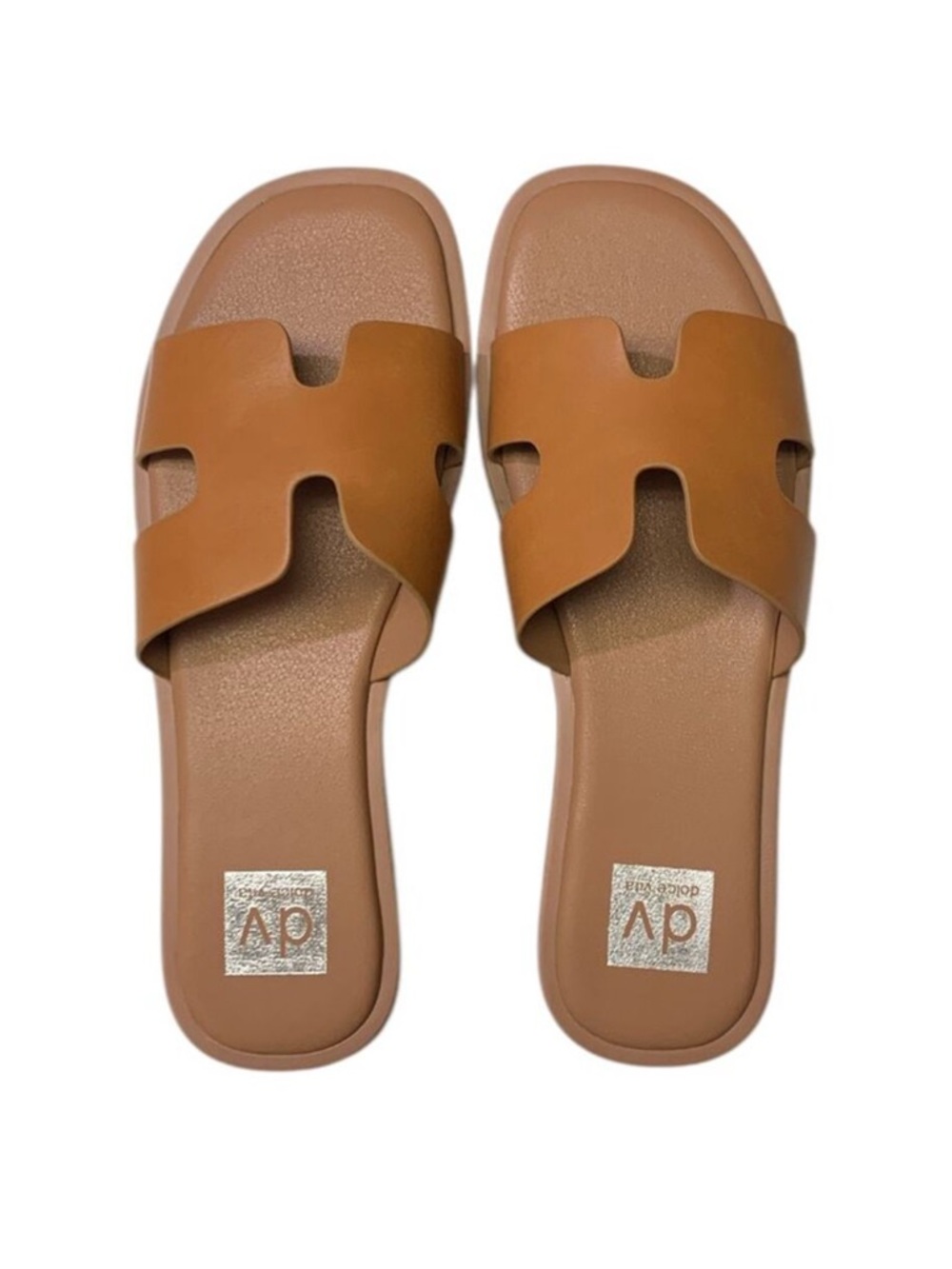 DV by Dolce Vita Cognac Brown Slide Sandals